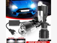H4 HB2 9003 LHD Mini Bi LED պրոյեկտորի ոսպնյակներ Hi/Low 20000LM լուսարձակող 2 հատ լամպեր, 200W զույգը