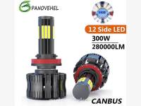 ԼամպերH4/HB2/9003 COB LED CANBUS լուսարձակի 2 հատ գերպայծառ 12 կողմանի 360 բարձր/ցածր ճառագայթով լամպ 6000K, 300W